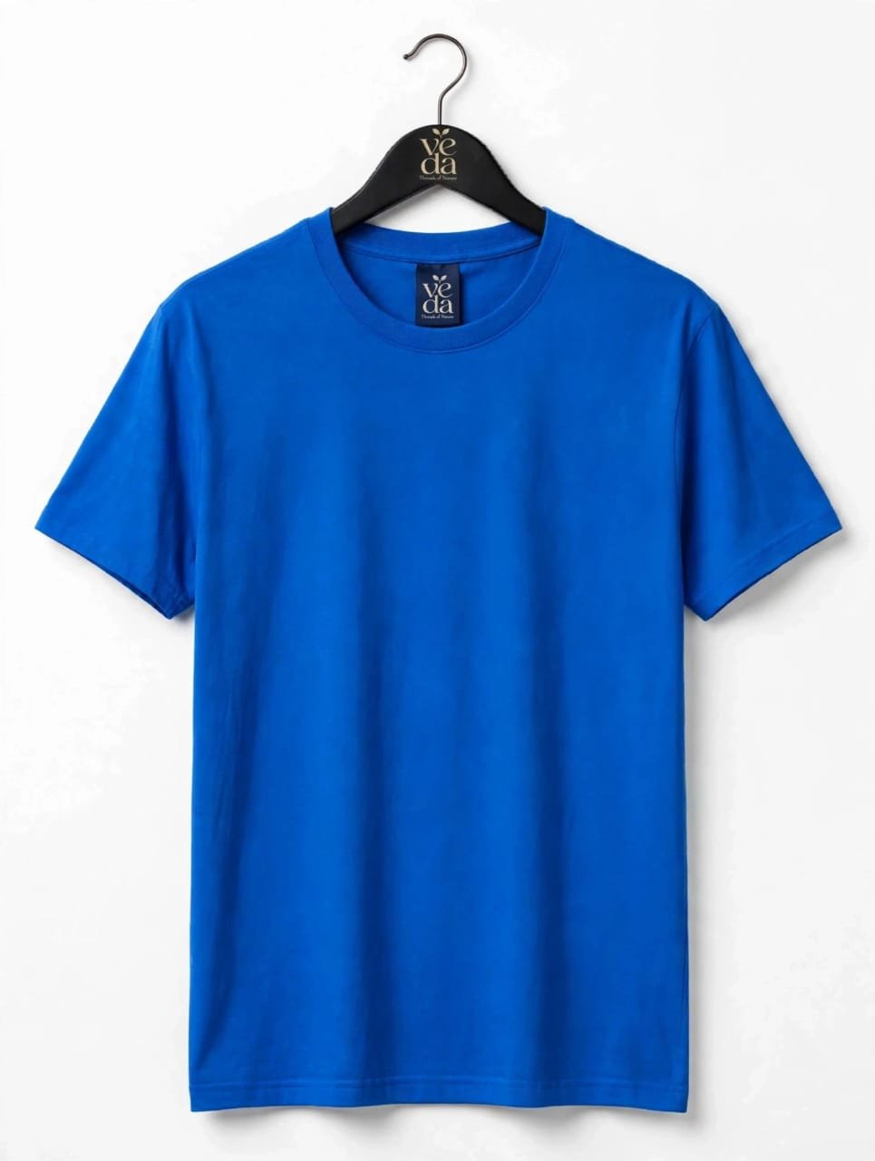 VEDA Fashion Premium Plain Men's Royal Blue T-Shirt | 100% Cotton | Regular Fit