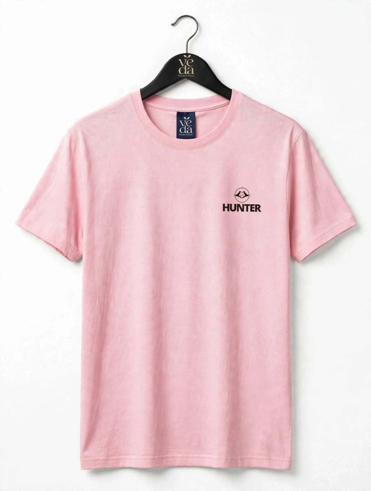 VEDA Fashion Premium The Hunter Printed Icy Pink Men's T-Shirt | 100% Cotton | Regular Fit